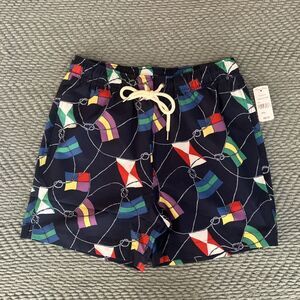 New $99‎ Brooks Brothers Lined Swim Trunks Shorts Mens Sailing Nautical Flags Sm